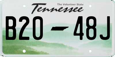 TN license plate B2048J