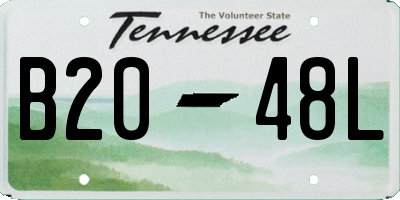 TN license plate B2048L