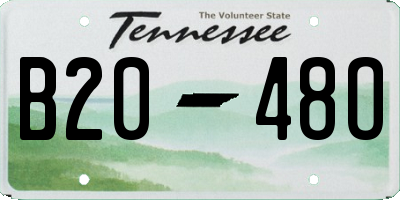 TN license plate B2048O