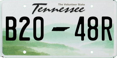 TN license plate B2048R