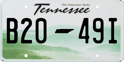 TN license plate B2049I
