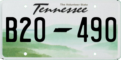 TN license plate B2049O