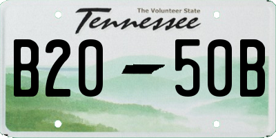 TN license plate B2050B