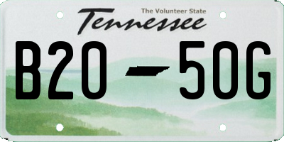 TN license plate B2050G