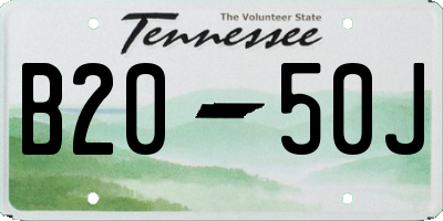 TN license plate B2050J