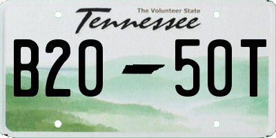 TN license plate B2050T