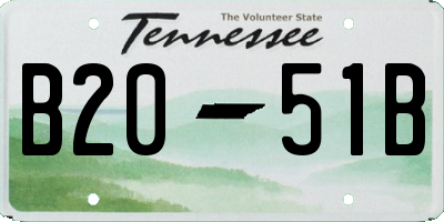 TN license plate B2051B