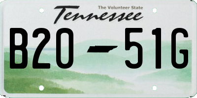 TN license plate B2051G