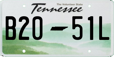 TN license plate B2051L