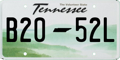 TN license plate B2052L