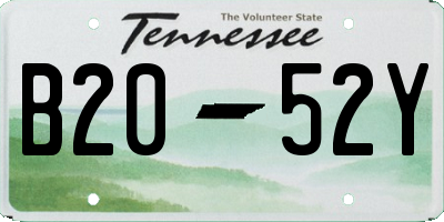 TN license plate B2052Y