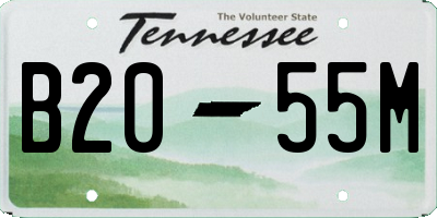 TN license plate B2055M