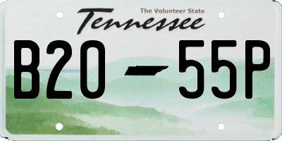 TN license plate B2055P