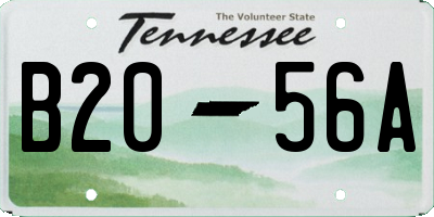 TN license plate B2056A