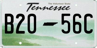 TN license plate B2056C