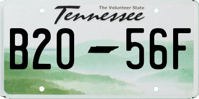 TN license plate B2056F