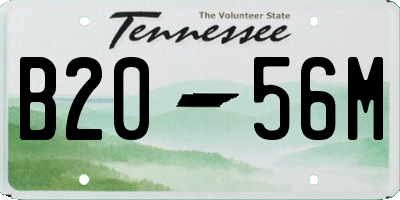 TN license plate B2056M