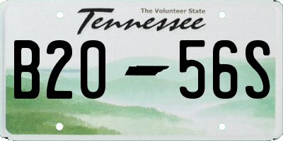 TN license plate B2056S