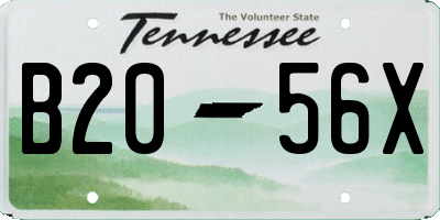 TN license plate B2056X