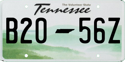 TN license plate B2056Z