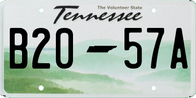 TN license plate B2057A