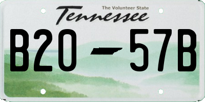 TN license plate B2057B