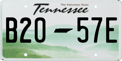 TN license plate B2057E