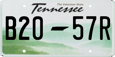 TN license plate B2057R