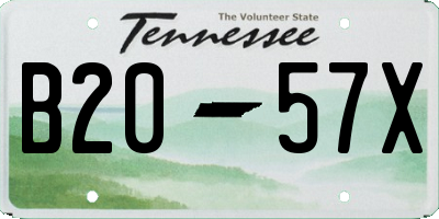 TN license plate B2057X