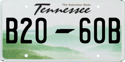 TN license plate B2060B