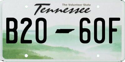 TN license plate B2060F