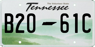 TN license plate B2061C