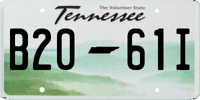 TN license plate B2061I