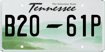 TN license plate B2061P