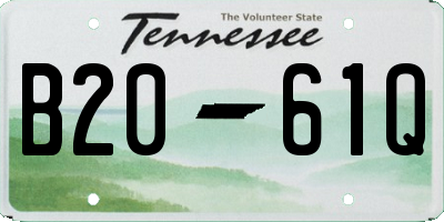 TN license plate B2061Q