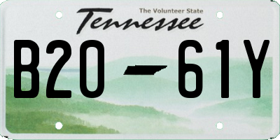 TN license plate B2061Y