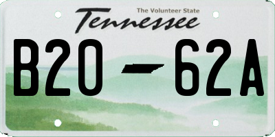 TN license plate B2062A