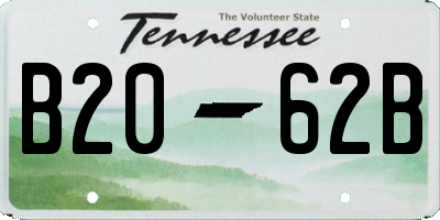 TN license plate B2062B