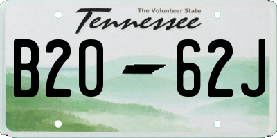 TN license plate B2062J