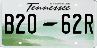TN license plate B2062R
