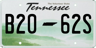 TN license plate B2062S