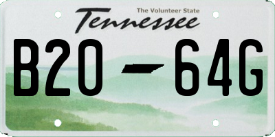 TN license plate B2064G