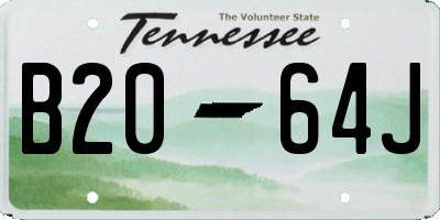 TN license plate B2064J