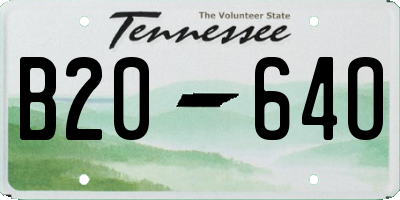 TN license plate B2064O