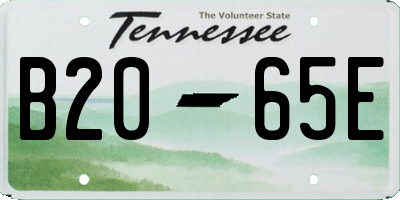 TN license plate B2065E