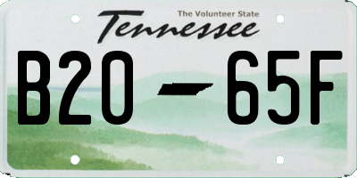TN license plate B2065F