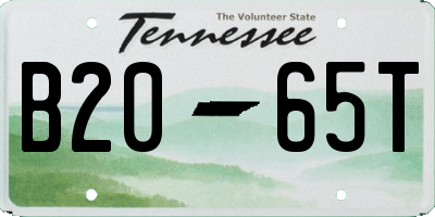 TN license plate B2065T