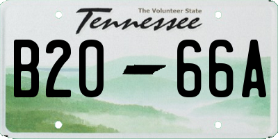 TN license plate B2066A