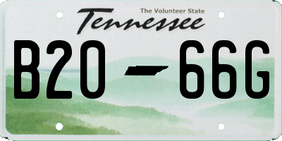 TN license plate B2066G