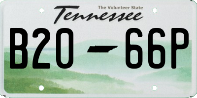 TN license plate B2066P